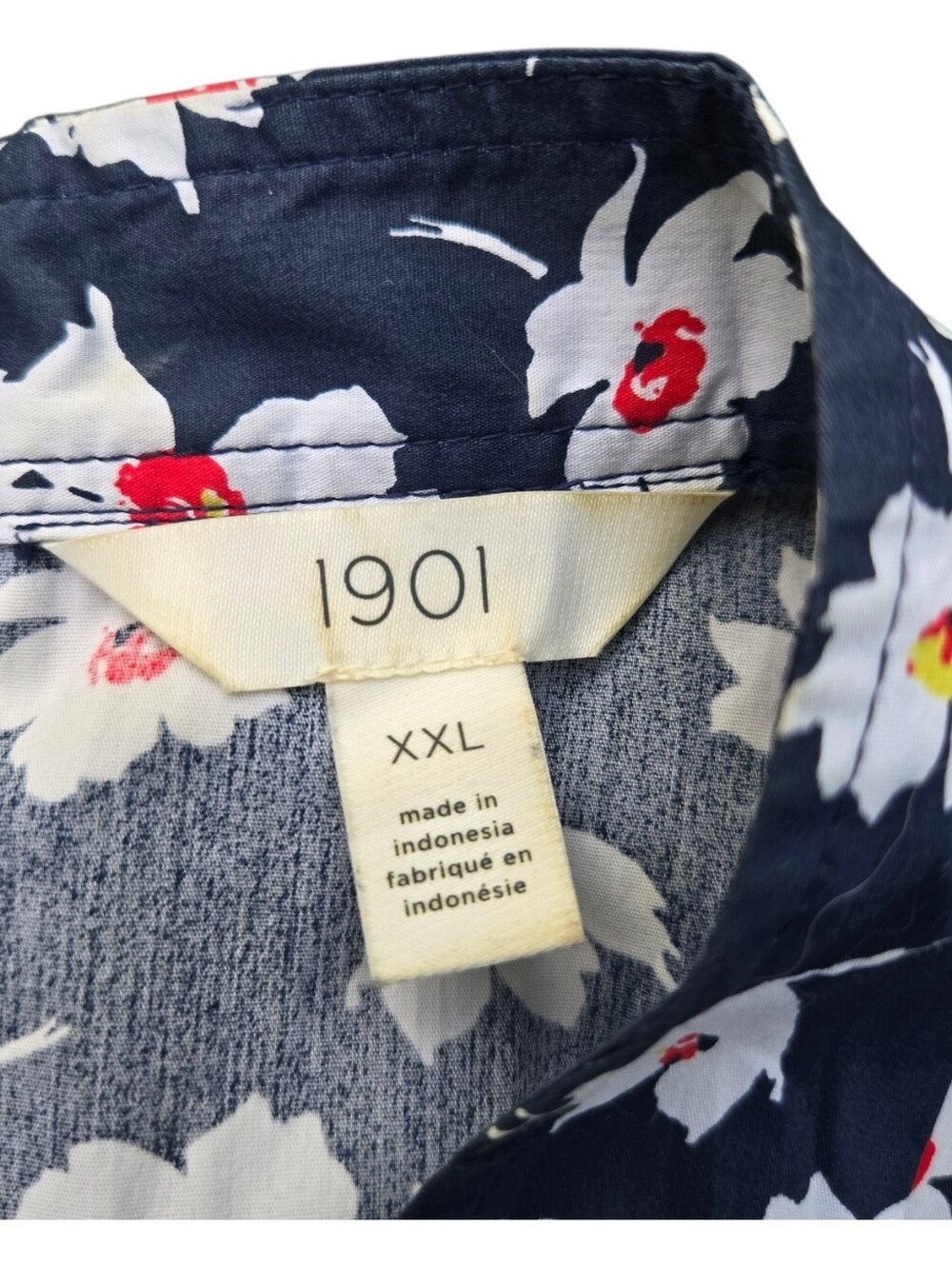 Navy Floral Fit & Flare Dress XXL - Picture 6 of 6
